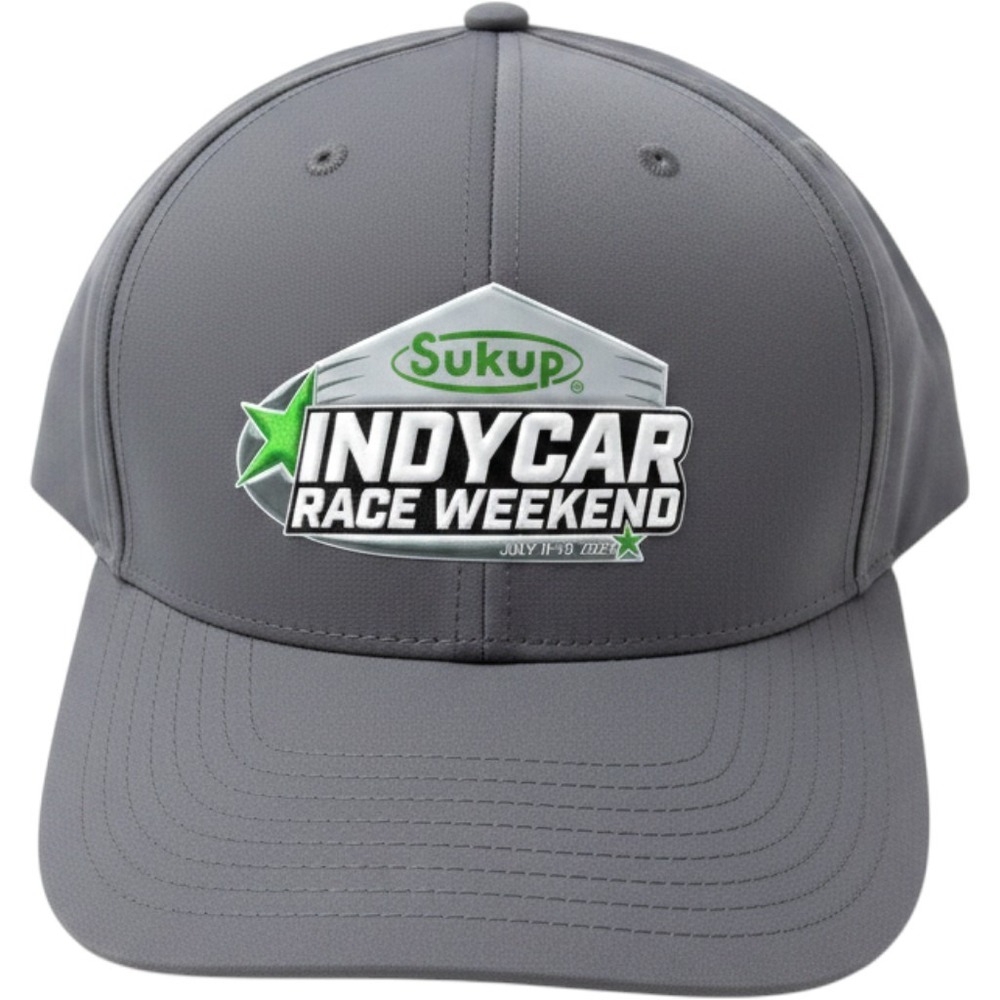 IndyCar Sukup Race Weekend Iowa Speedway Gray Hat Cap July 2025 INC2MH250200